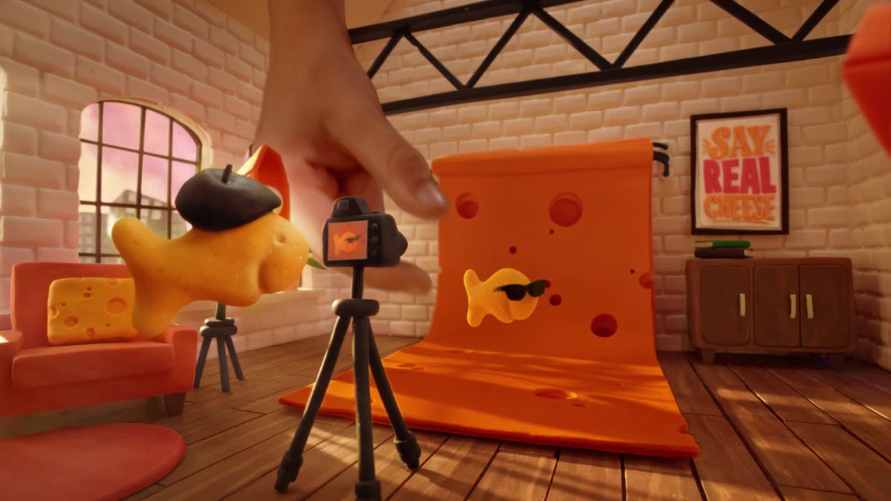 thumbnail video image 2 of Goldfish Baby Cheddar Cheese Crackers, 7.2 oz Bag, 2 of 14