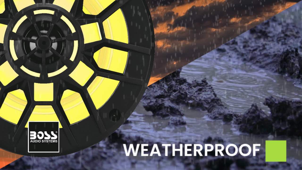 thumbnail video image 2 of BOSS Audio Systems MPWT50RGB Wake Tower Speakers, 500W, 1 Pair, Weatherproof Full Range Marine Speakers for Boats, ATV, UTV, 2 of 15