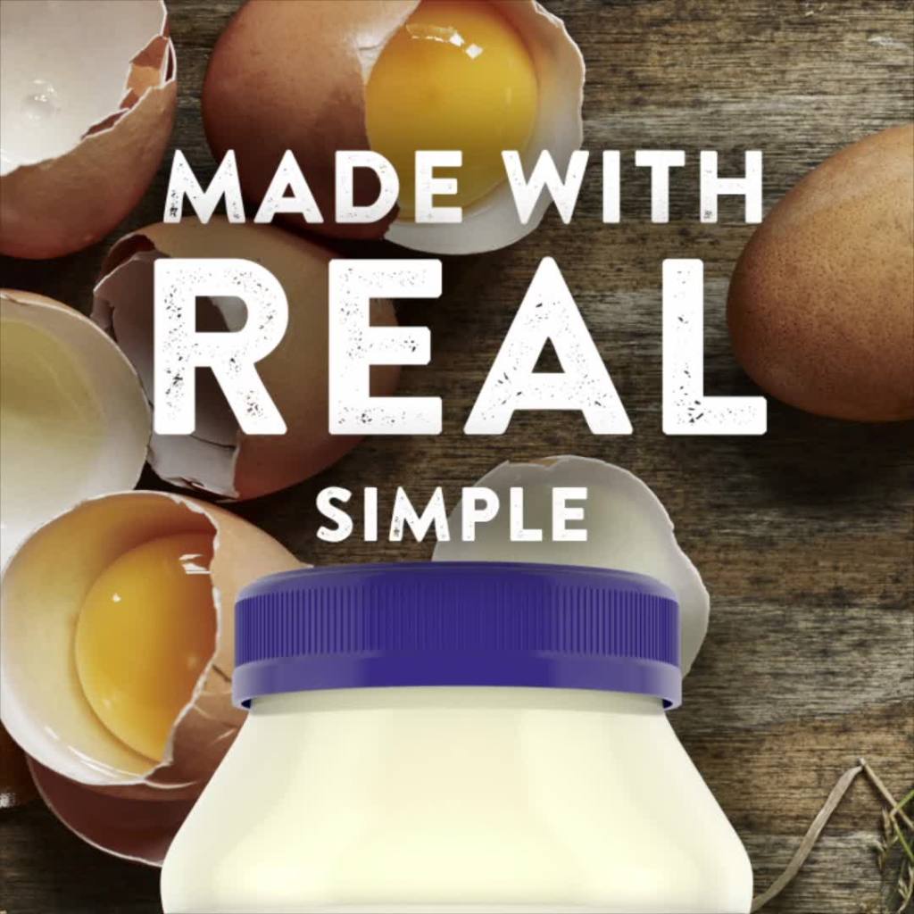 thumbnail video image 2 of Hellmann's Light Mayonnaise, Sandwich Spread Condiments, 30 fl oz Jar​, 2 of 12
