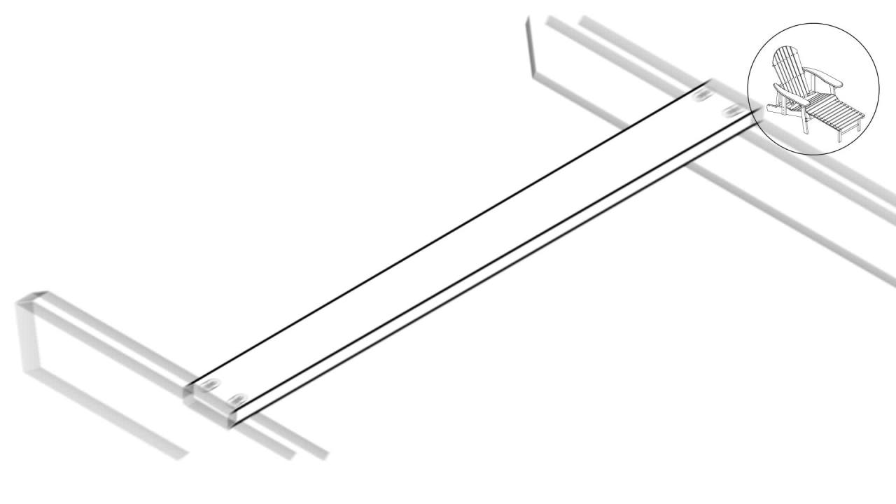 thumbnail video image 2 of GDF Studio Kono Outdoor Acacia Wood Reclining Adirondack Chair with Footrest, Natural, 2 of 8