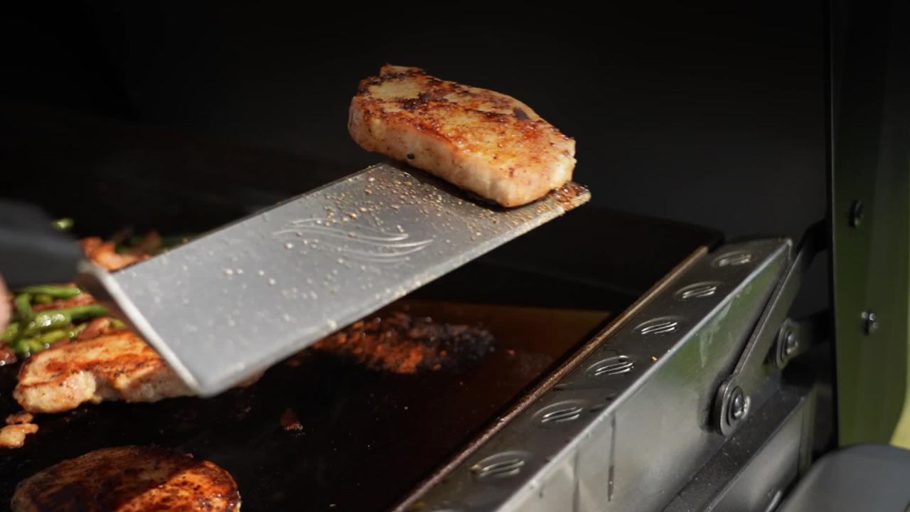 thumbnail video image 2 of Blackstone ProSeries Outdoor Griddle, 3-Burner 28” Propane Flat Top Grill with Cabinet, Stainless Steel, 2 of 16