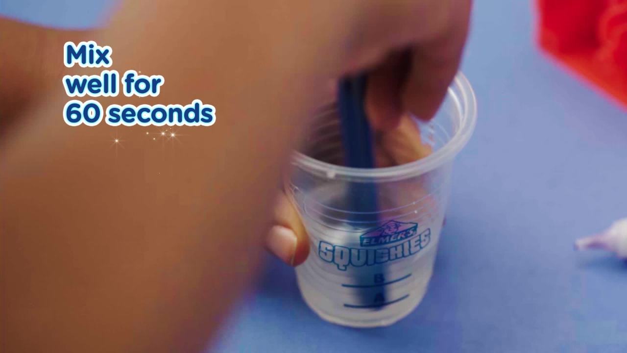 thumbnail video image 2 of Elmer’s Squishies DIY Squishy Toy Kit, 2 Count Mystery Characters, Ages 6+, 2 of 9