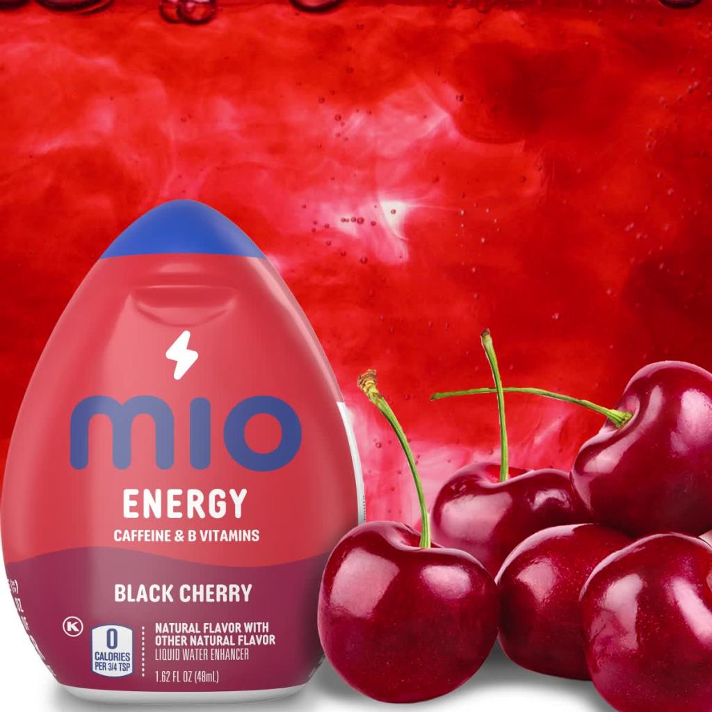 thumbnail video image 2 of MiO Energy Black Cherry Sugar Free Water Enhancer, 1.62 fl oz Bottle, 2 of 19