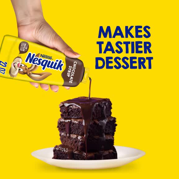 Nestle Nesquik Chocolate Flavor Powder Drink Mix, 10 oz, Can