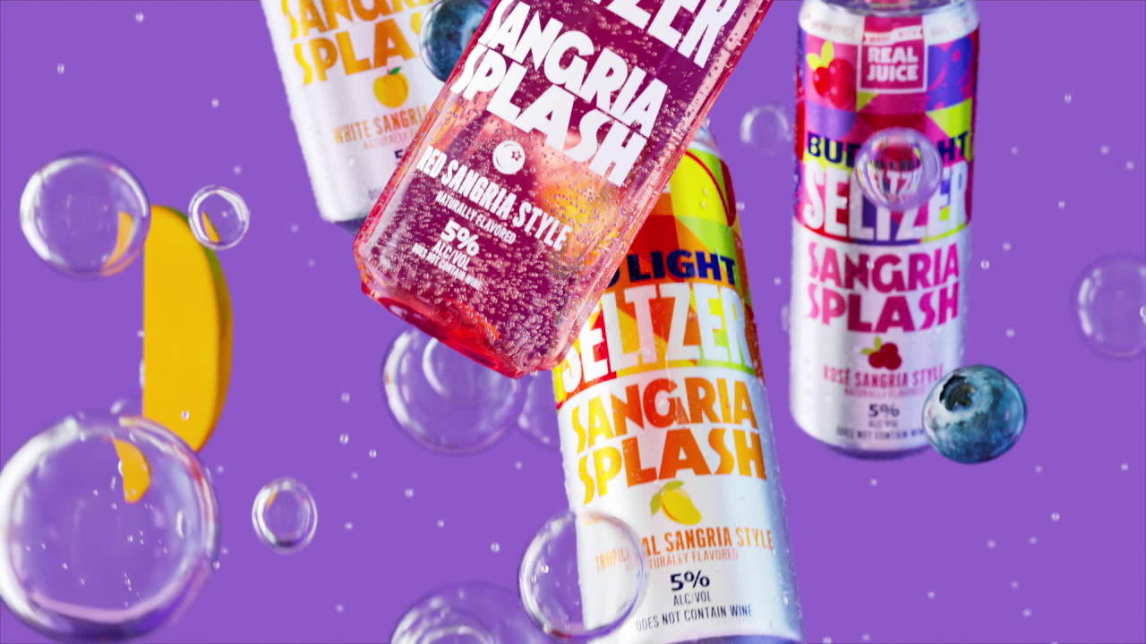 thumbnail video image 2 of Bud Light Hard Seltzer Sangria Splash Variety pack, 12 pack 12 fl. oz. Aluminum Cans, 5% ABV, 2 of 9