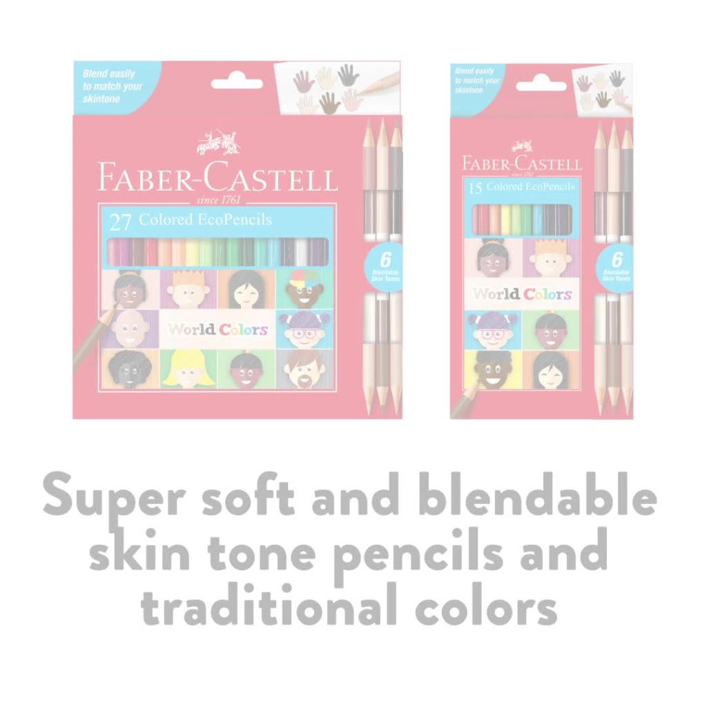 thumbnail video image 2 of Faber-Castell World Colors Colored Pencils for Kids (15 Count), 2 of 13
