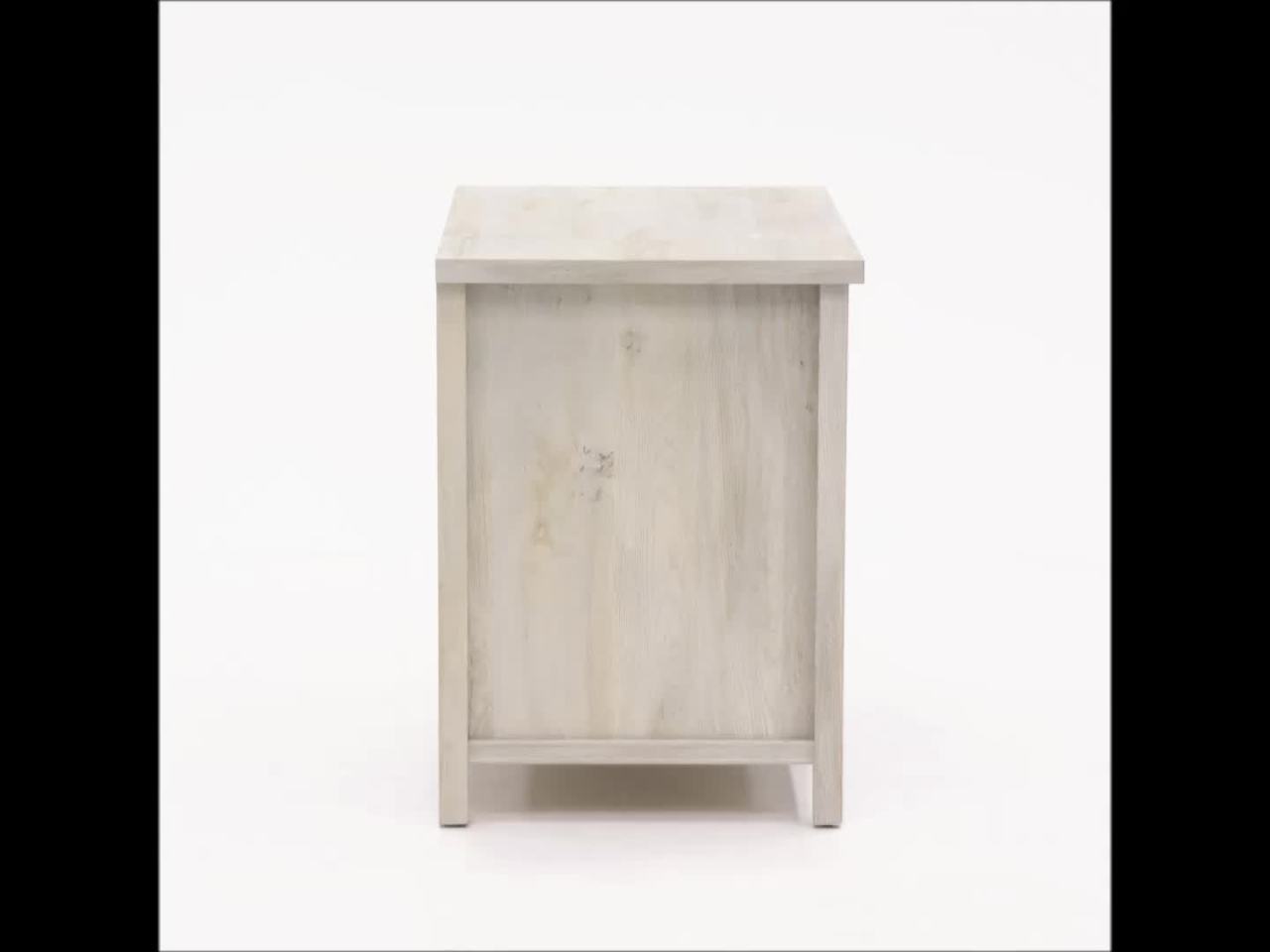 thumbnail video image 2 of Sauder Costa 2-Drawer Lateral File Cabinet, Chalked Chestnut Finish, 2 of 13