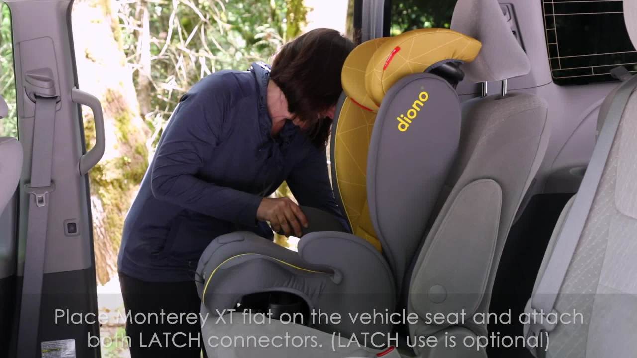 thumbnail video image 2 of Diono Monterey XT Latch 2-in-1 Expandable Booster Car Seat, Black, 2 of 15