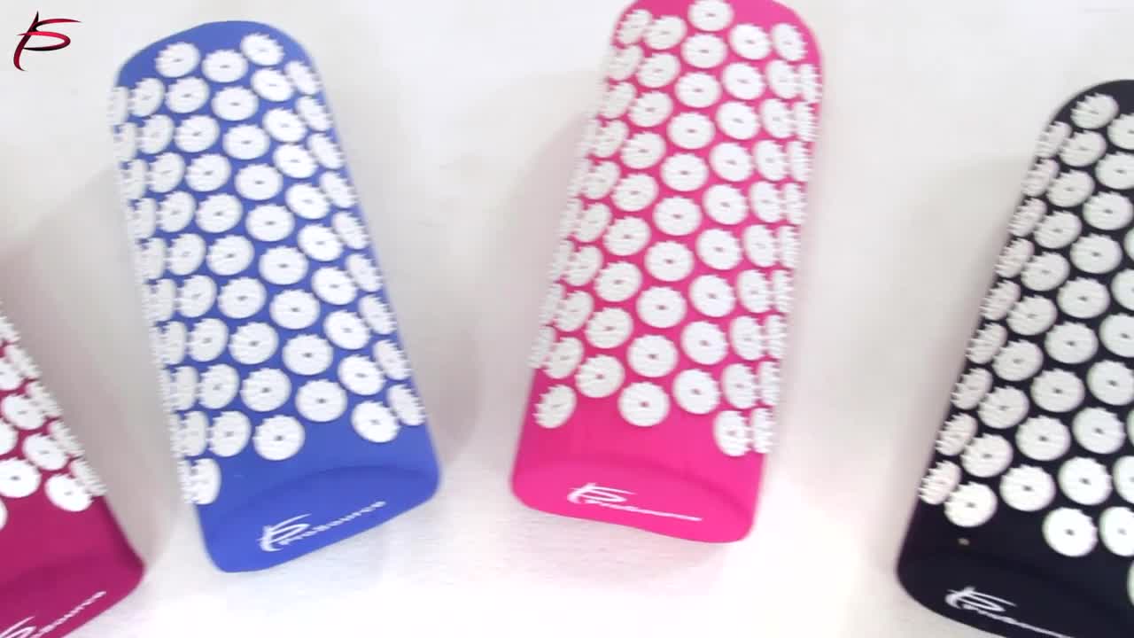 thumbnail video image 2 of ProsourceFit Acupressure Mat and Pillow Set for Back/Neck Pain Relief and Muscle Relaxation, 2 of 8