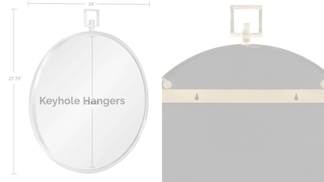 thumbnail video image 2 of Kate and Laurel Tabb Round Framed Mirror, Gold 24x28, 2 of 9