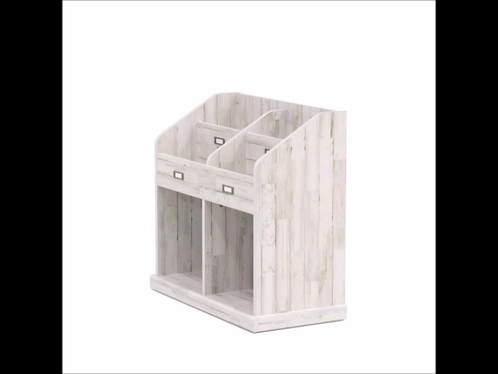 Sauder Barrister Lane Bookcase, White Plank Finish