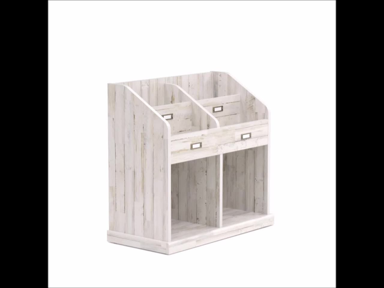 thumbnail video image 2 of Sauder Barrister Lane Bookcase, White Plank Finish, 2 of 12