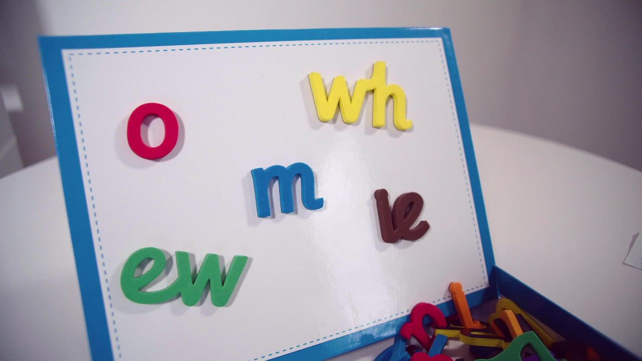 thumbnail video image 2 of Junior Learning Rainbow Phonics Magnetic Letters: Complete Set for Word Building Ages 5-7 (Grades K-2), 2 of 4