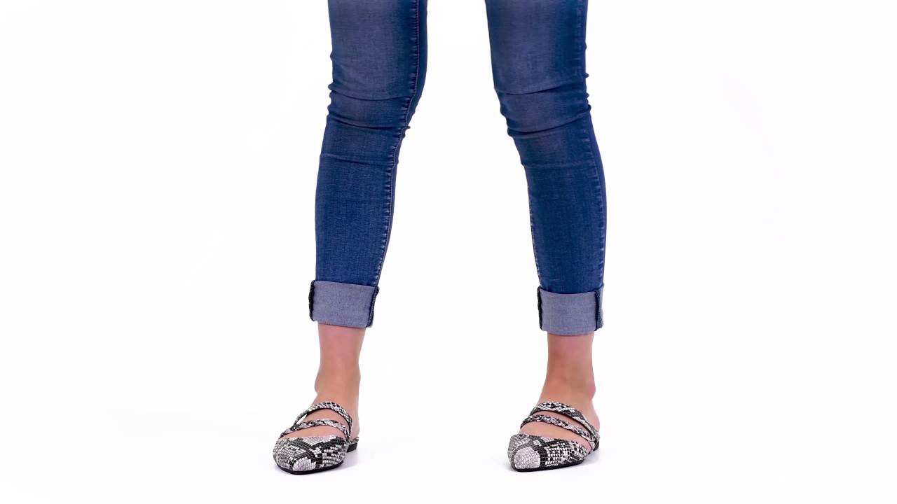 thumbnail video image 2 of Journee Womens Olivea Slip On Almond Toe Mules Flats, 2 of 10