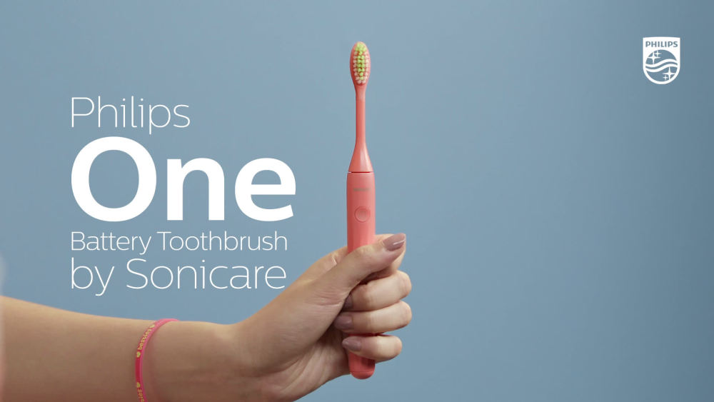 Philips One By Sonicare Battery Toothbrush, Mint Blue, HY1100/03