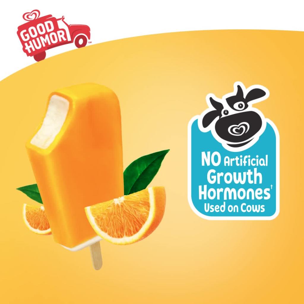 thumbnail video image 2 of Good Humor Creamy Creamsicle Orange Ice Cream Bars Frozen Desserts, 6 Count, 2 of 12
