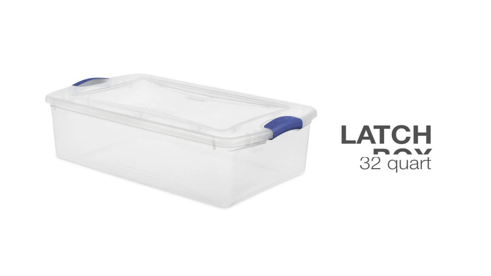 Sterilite 32 Qt. Clear Plastic Latch Box Plastic, Stadium Blue - image 2 of 9