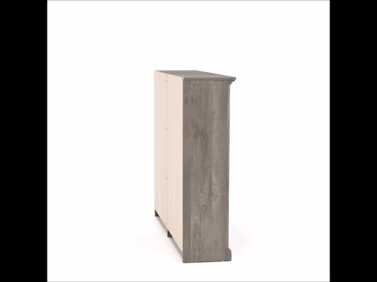 thumbnail video image 2 of Sauder Miscellaneous Storage Bookcase, Mystic Oak Finish, 2 of 10