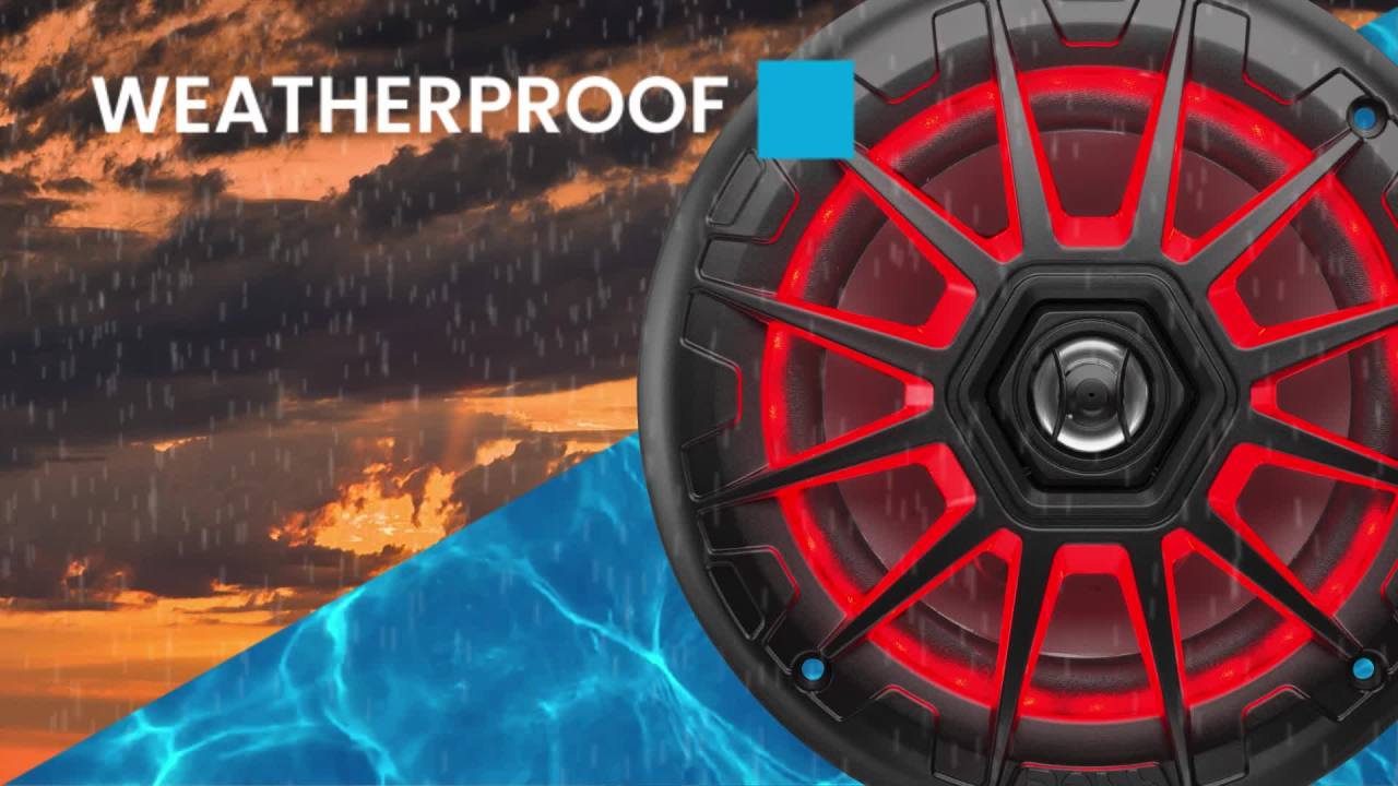 thumbnail video image 2 of BOSS Audio Systems MRGB65B 6.5” Marine Speakers, 200 Watts Per Pair, 2 Way, 2 of 13