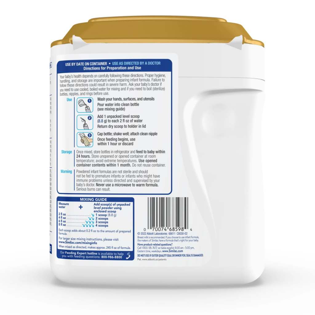 thumbnail video image 3 of Similac 360 Total Care Sensitive Baby Formula Powder, Has 5 HMO Prebiotics, 34-oz Value Tub, 3 of 21