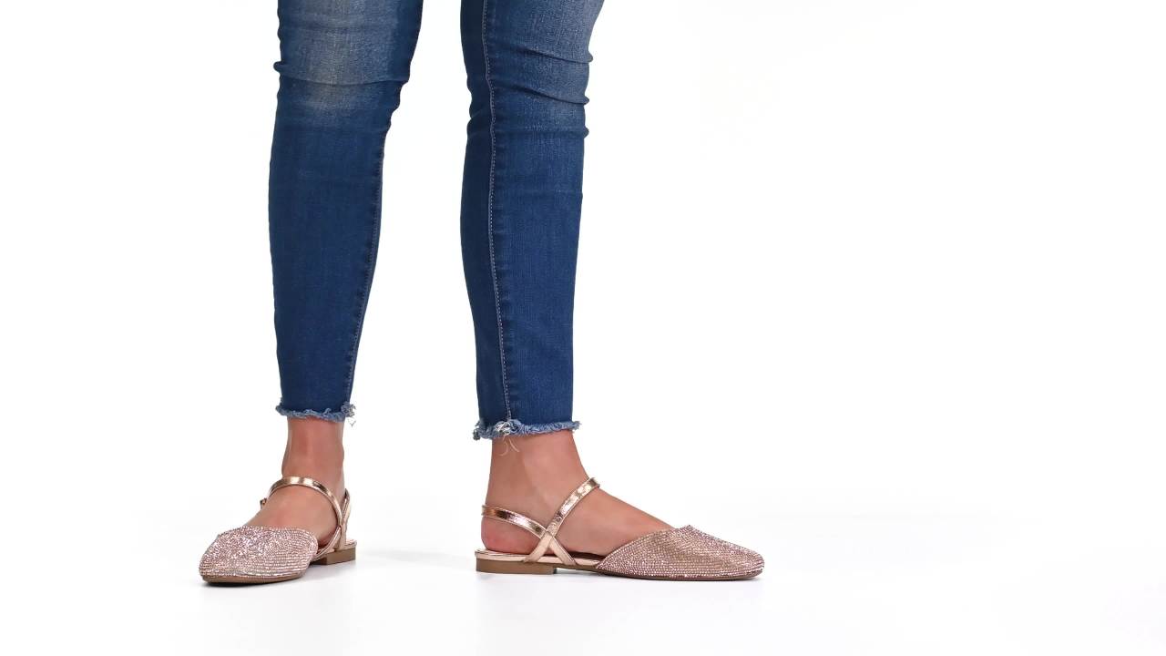 thumbnail video image 2 of Journee Womens Nysha Narrow Width Buckle Square Toe Ballet Flats, 2 of 10