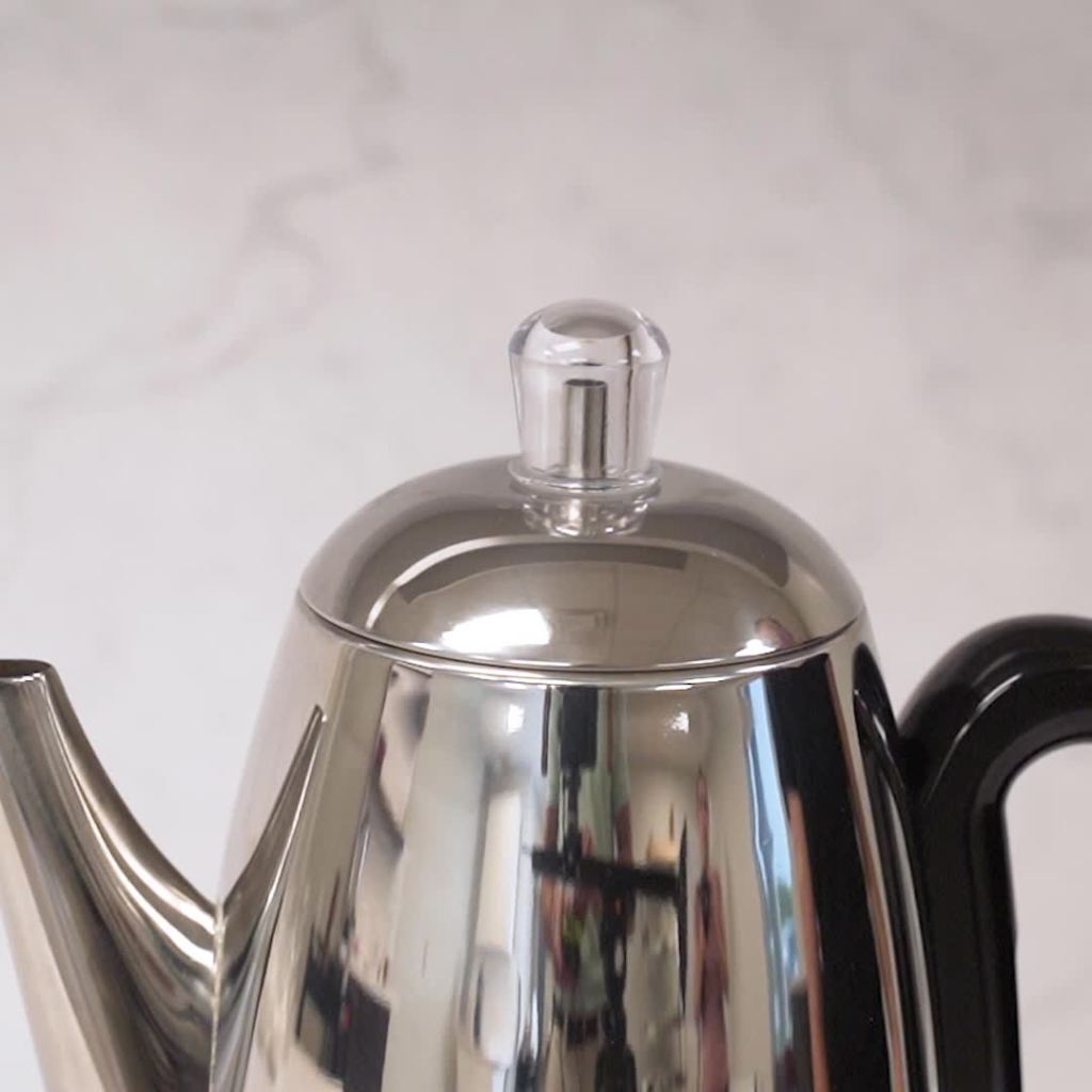 thumbnail video image 2 of West Bend Classic 12-Cup Coffee Percolator with Cordless Serving, in Stainless Steel (54159), 2 of 11