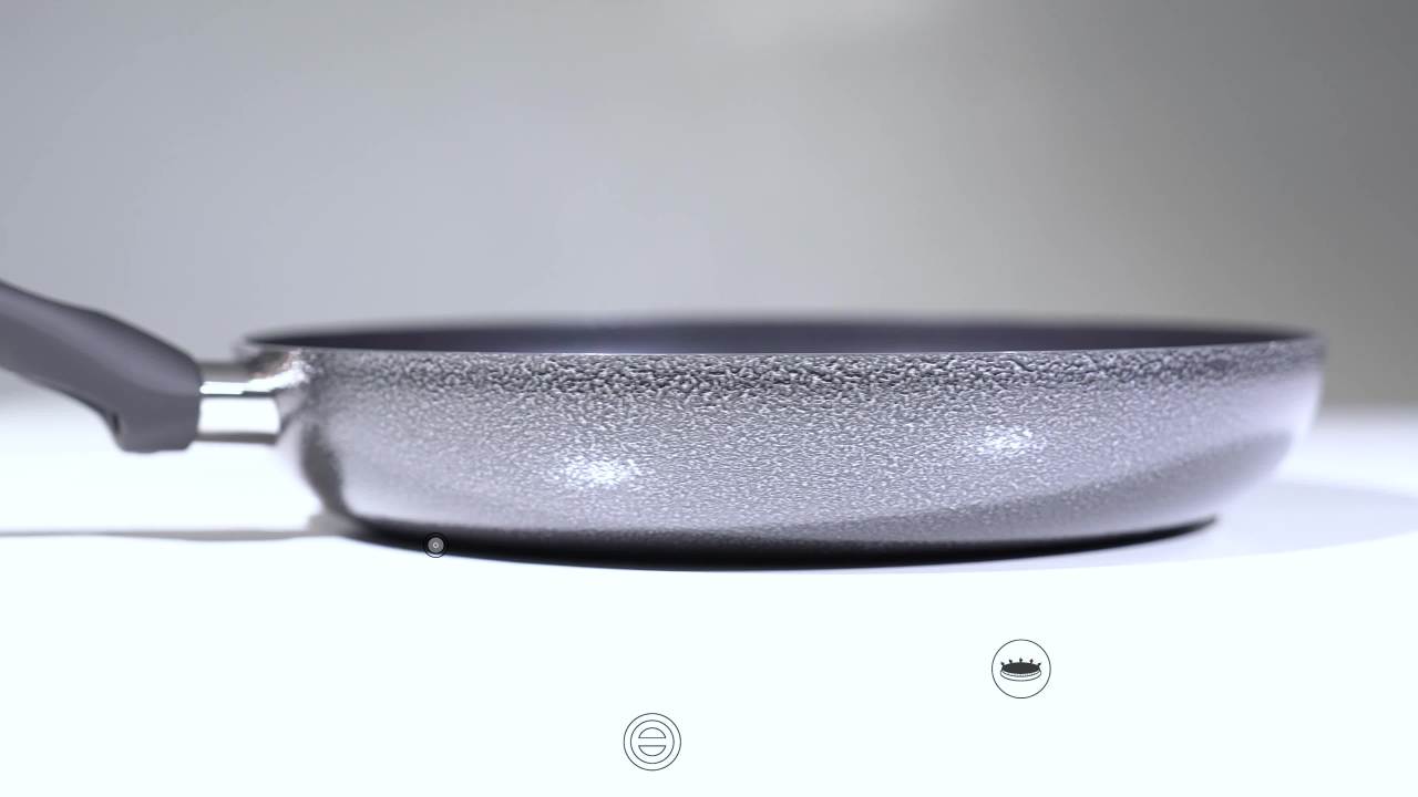 thumbnail video image 2 of (2 pack) IMUSA  12in Charcoal Aluminum Nonstick Fry Pan with Soft Touch Handle, Black, 2 of 10