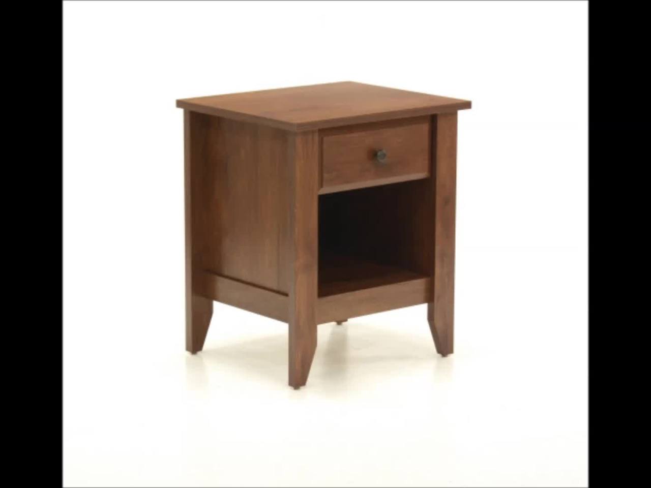 thumbnail video image 2 of Sauder Shoal Creek Nightstand, Oiled Oak Finish, 2 of 6