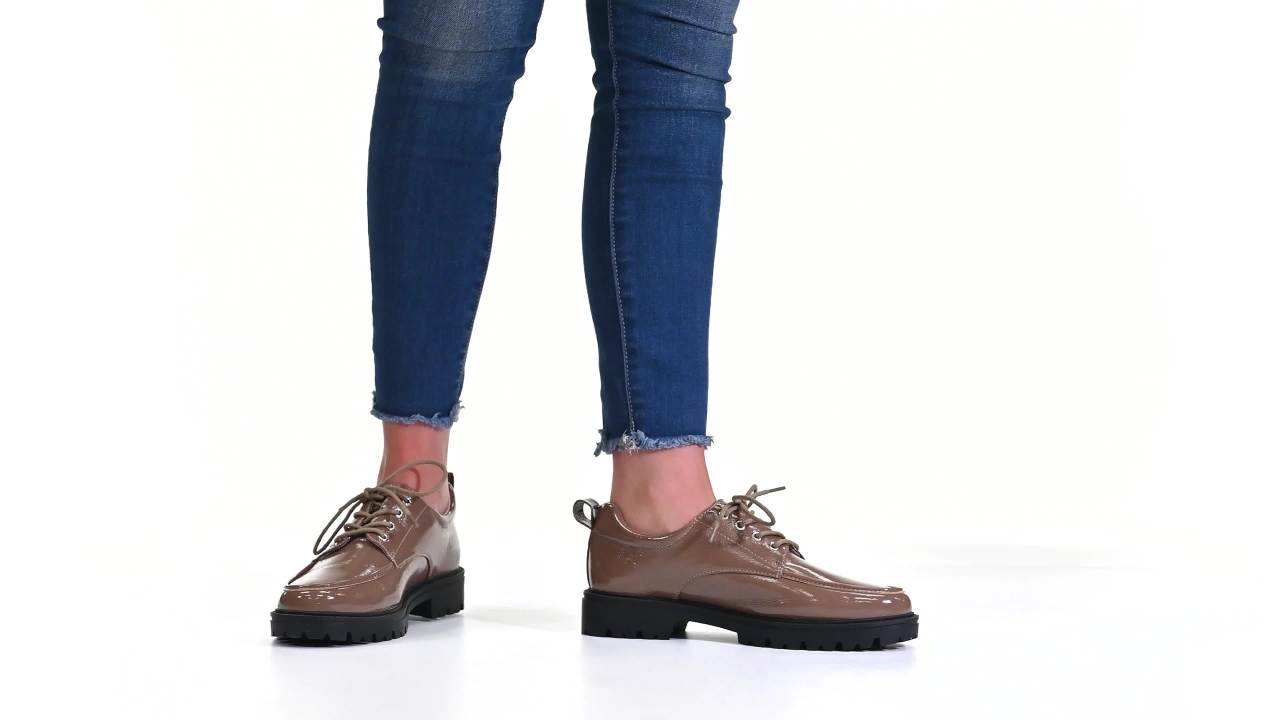 thumbnail video image 2 of Journee Womens Zina Almond Toe Lace-up Oxford, Widths Available, 2 of 10