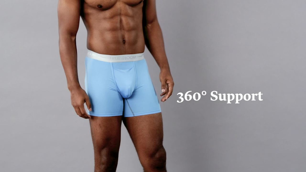 thumbnail video image 2 of Fruit of the Loom Men's EverLight Go Active Boxer Briefs, 3-Pack, 2 of 5