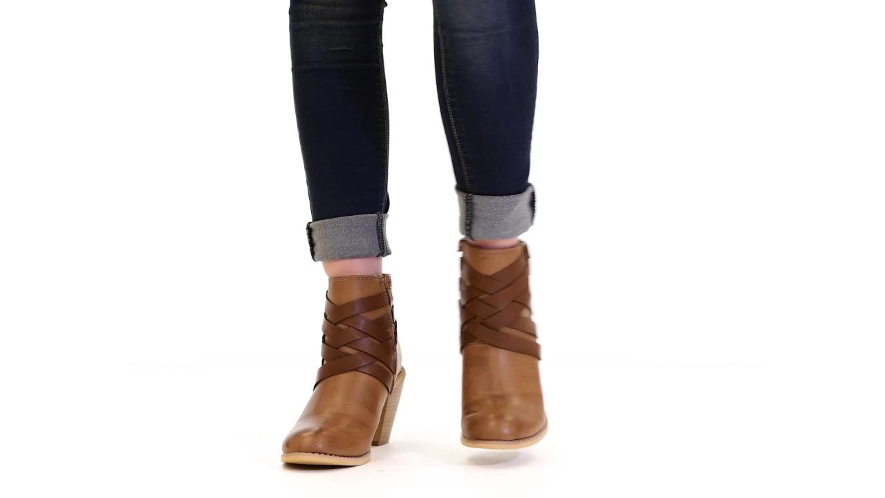 thumbnail video image 2 of Women's Ankle Wide Width Multi Strap Boots, 2 of 7