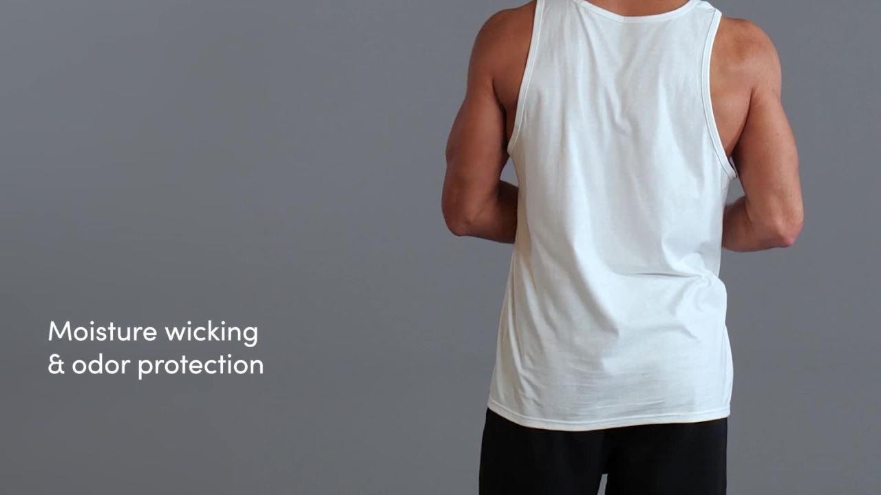 thumbnail video image 2 of Fruit of the Loom Men's EverSoft Tank Tops, 2 Pack, 2 of 9