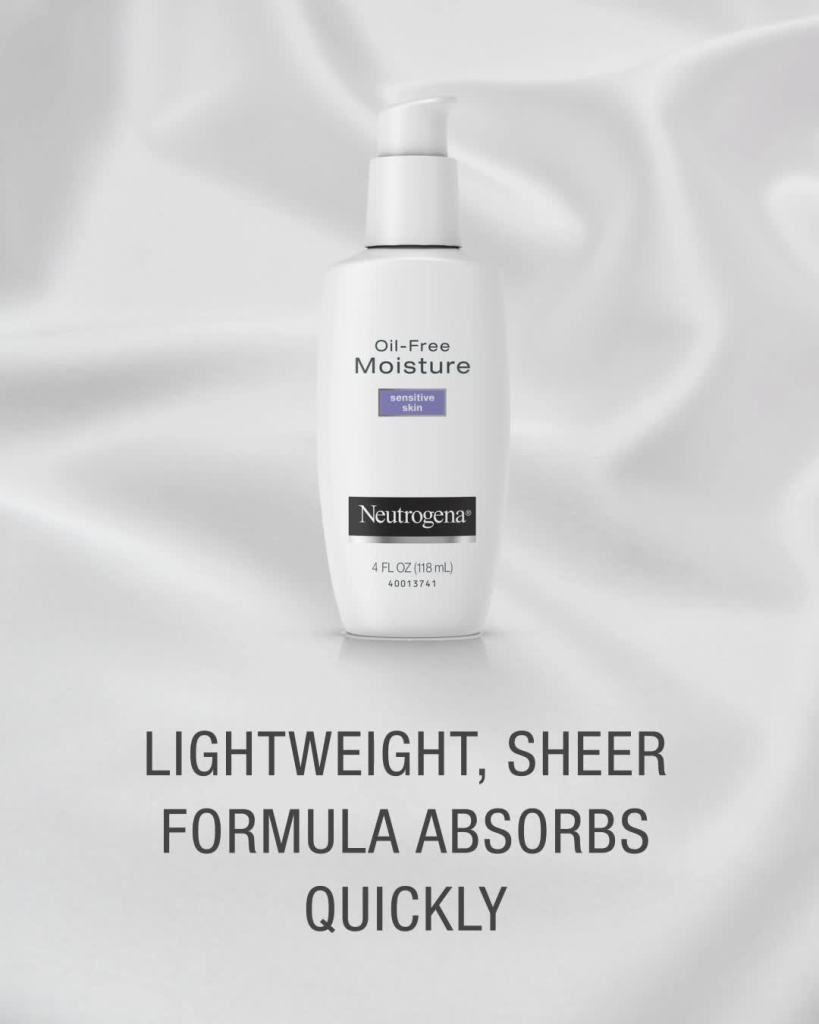 thumbnail video image 2 of Neutrogena, Oil Free Moisture, Ultra-Gentle Face Moisturizer, Sensitive Skin Care, 4 fl oz (118 ml), 2 of 15