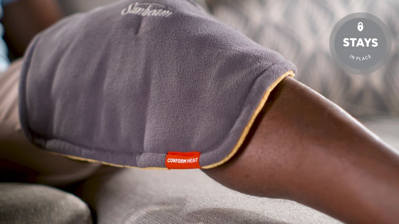 thumbnail video image 2 of Sunbeam ConformHeat Heating Pad, size 14" x 14", Color: Gray, 2 of 6