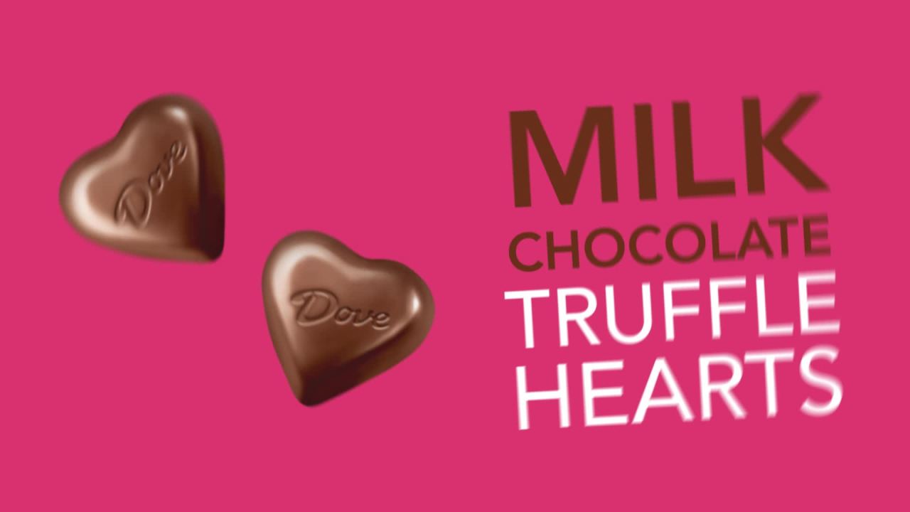 thumbnail video image 2 of DOVE Milk Chocolate Truffle Valentine Candy 6.5 oz, 2 of 11
