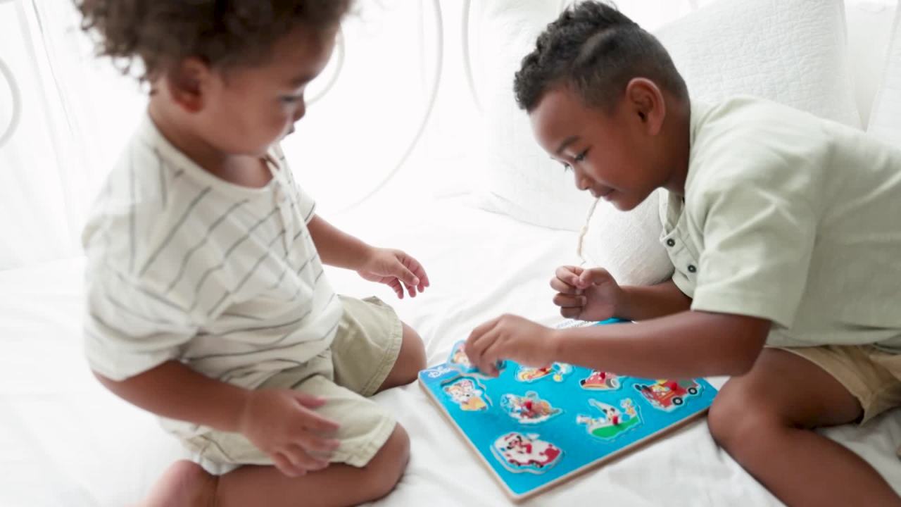 thumbnail video image 2 of Melissa & Doug Disney Mickey Mouse and Friends Vehicles Sound Puzzle (8 pcs), 2 of 10