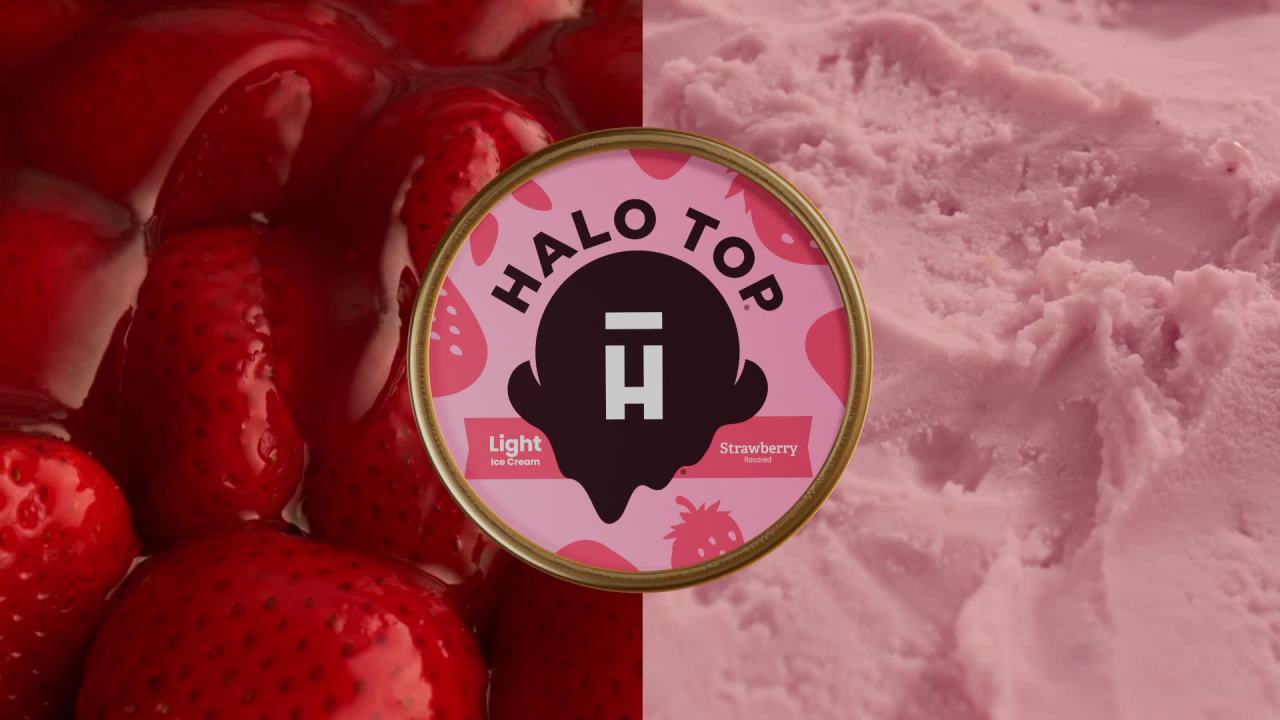 thumbnail video image 2 of Halo Top Birthday Cake Light Ice Cream, With A Good Source of Protein, Lower Calorie Frozen Dessert, 16 fl oz Pint, 2 of 13