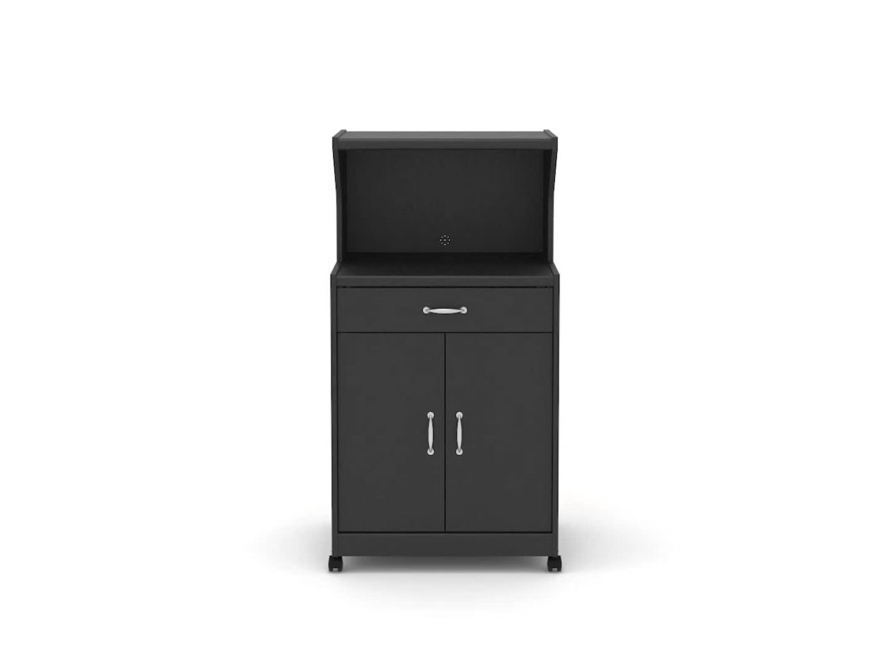 thumbnail video image 2 of Sauder Microwave Kitchen Cart, Raven Oak Finish, 2 of 14