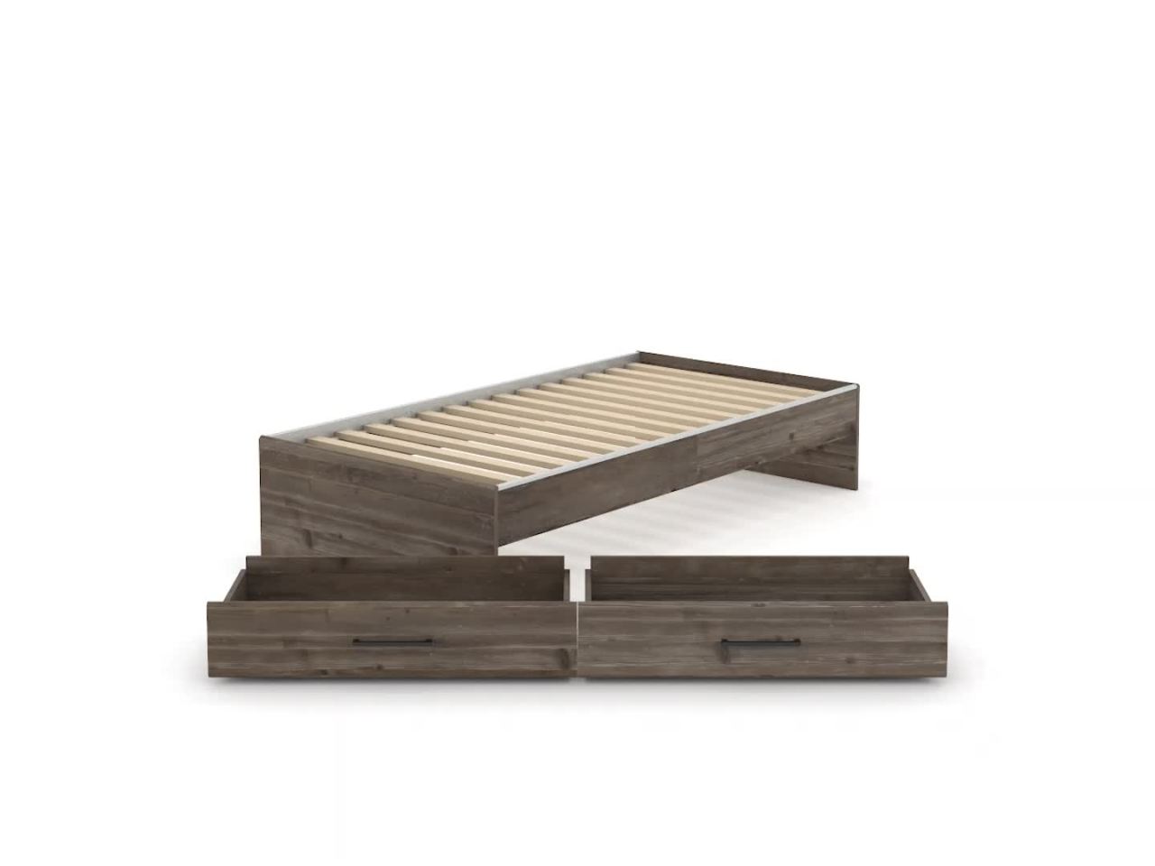 thumbnail video image 2 of Sauder Summit Station Twin Mate's Bed with 2 Drawers, Pebble Pine Finish, 2 of 12