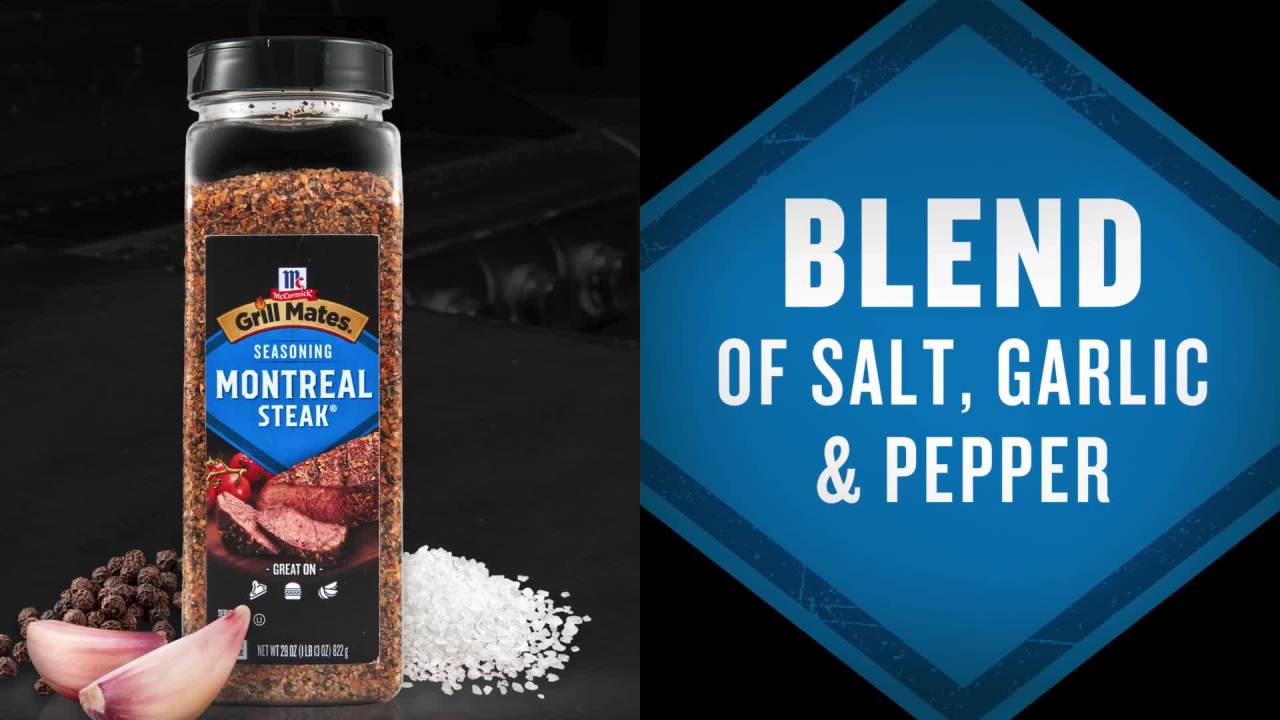 thumbnail video image 2 of McCormick GRILL MATES Gluten Free Montreal Steak Seasoning, 29.0 oz Bottle, 2 of 26