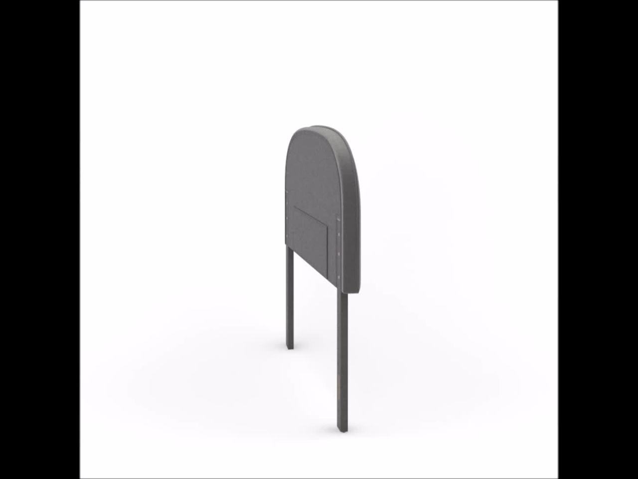 thumbnail video image 2 of Sauder Cannery Bridge Dark Gray Velvet Queen Bed Headboard, Dark Gray Finish, 2 of 9