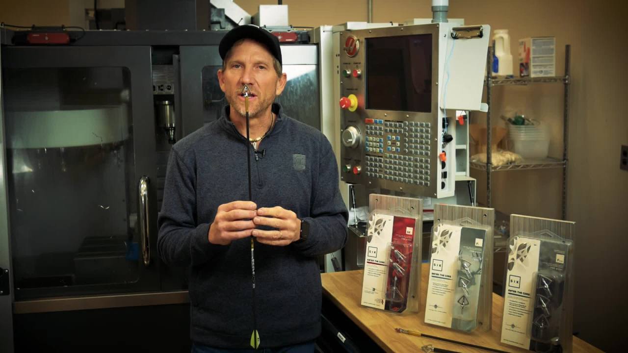 thumbnail video image 2 of SIK F4 4-Blade Cut on Contact Fixed Blade Broadhead, 2 of 4