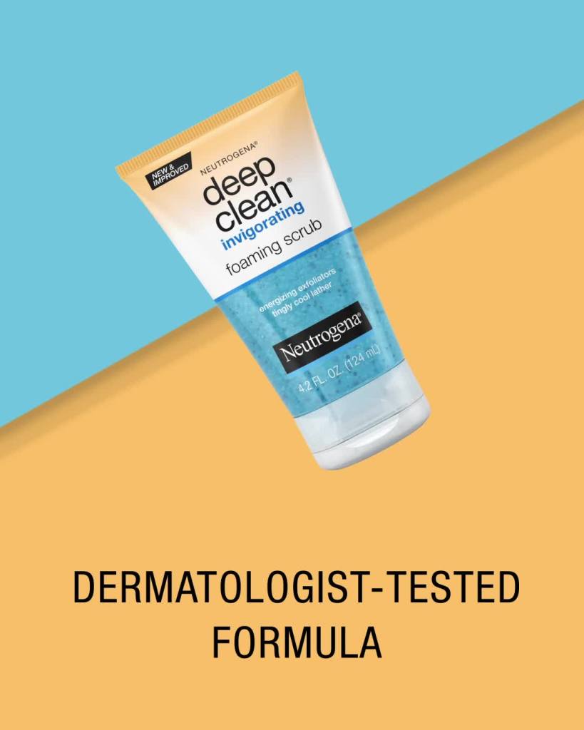 thumbnail video image 2 of Neutrogena Deep Clean Invigorating Foaming Gel Face Scrub, 4.2 fl. oz, 2 of 6