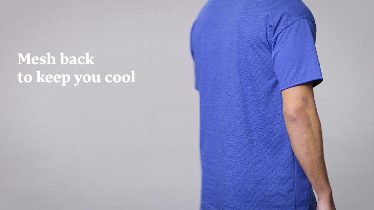 thumbnail video image 2 of Fruit of the Loom Men's CoolZone Short Sleeve Crew T-Shirt, 2 Pack, 2 of 6