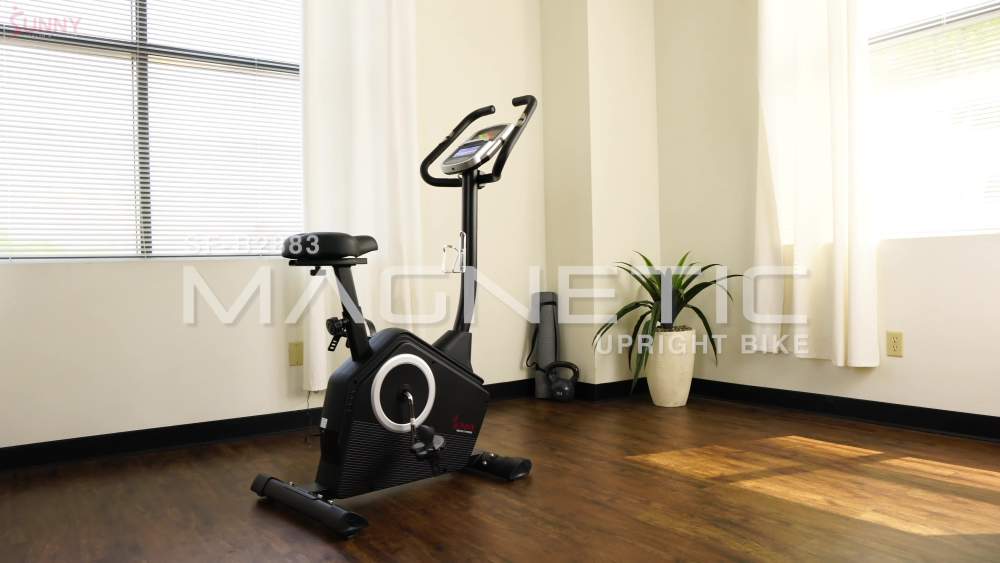 Sunny Health & Fitness Magnetic Upright Exercise Bike w/ LCD, Pulse Monitor, Stationary Cycling and Indoor Home Workouts SF-B2883 - image 2 of 9