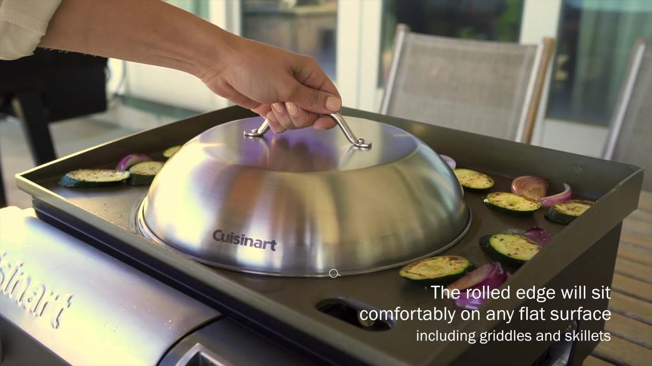 thumbnail video image 2 of Cuisinart Large Melting Dome for Grill, 2 of 3