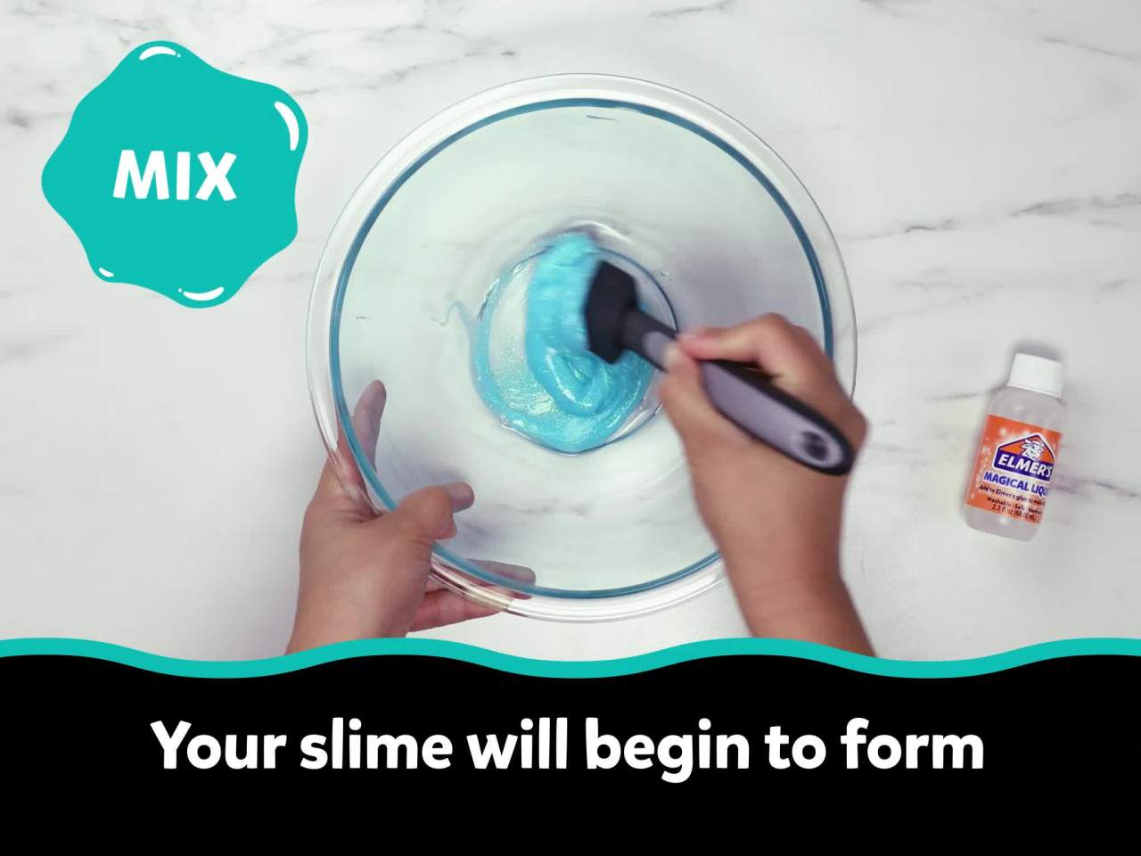 thumbnail video image 3 of Elmer's Glow-in-the-Dark Slime Kit, Assorted Colors with Glue Slime Activator, 4 Count, 3 of 7