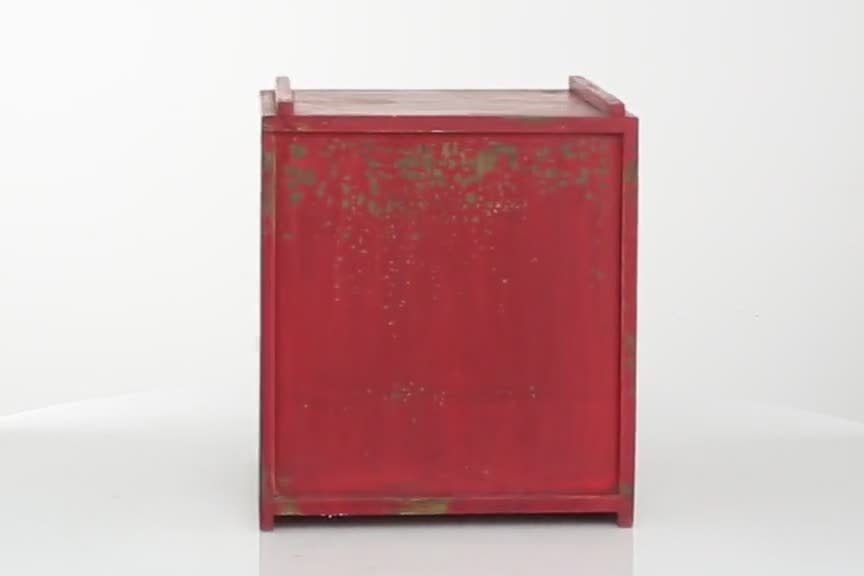 thumbnail video image 2 of DecMode 14" x 16" Red Wood 12 Bottle Standing Wine Rack, 1-Piece, 2 of 11