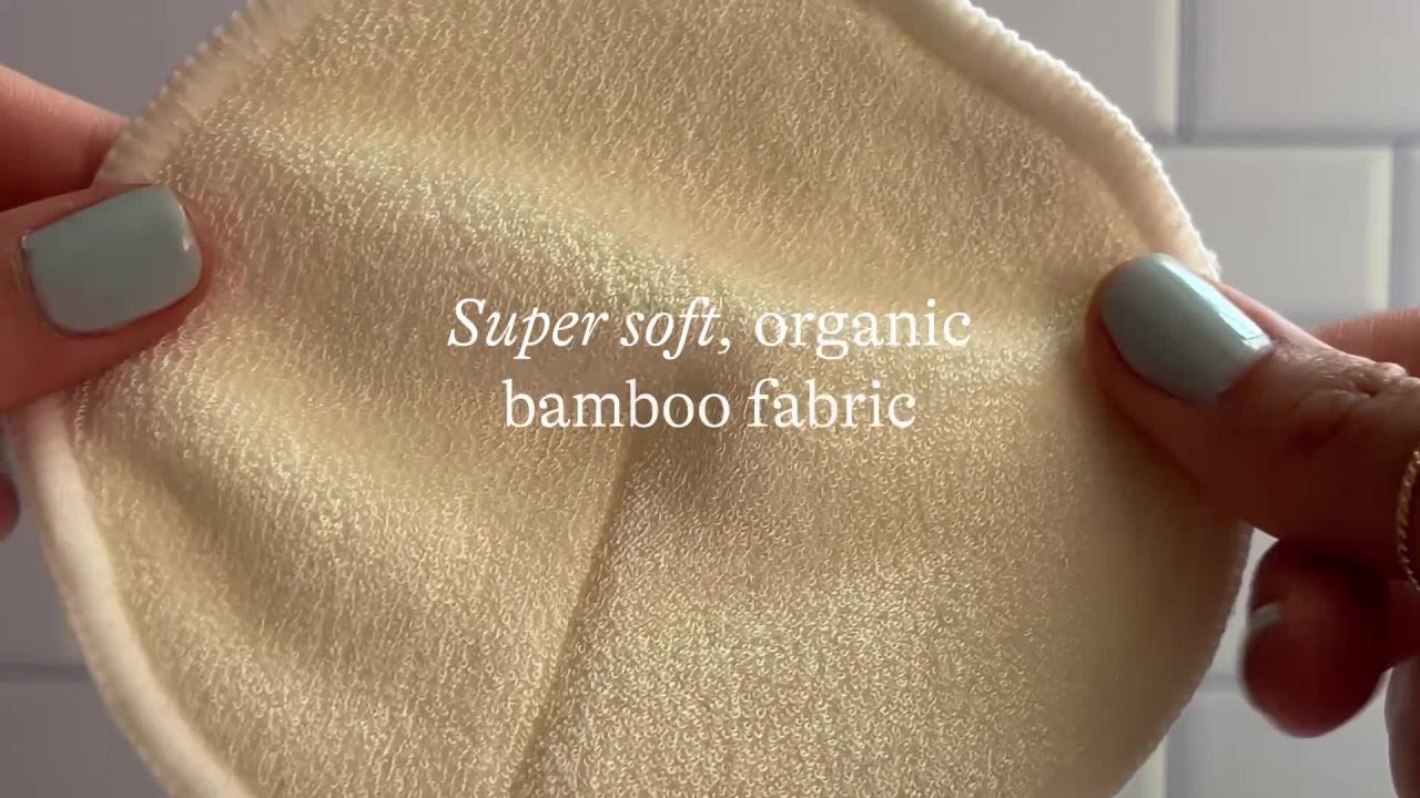 thumbnail video image 2 of Lansinoh Washable Nursing Pads, White, 4 Count, Includes Mesh Wash Bag, 2 of 9