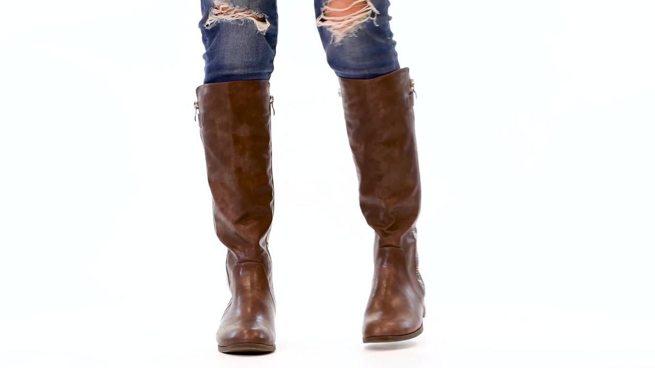 thumbnail video image 2 of Womens Comfort Side Zipper Riding Boot, 2 of 9